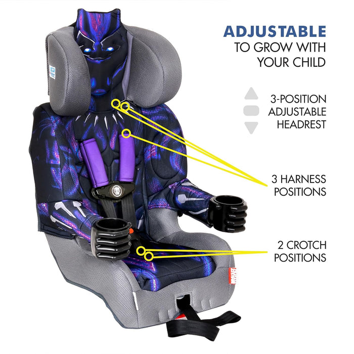 Black Panther 2-in-1 Harness Booster Car Seat