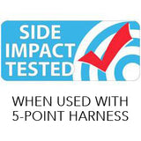 Side impact test badge