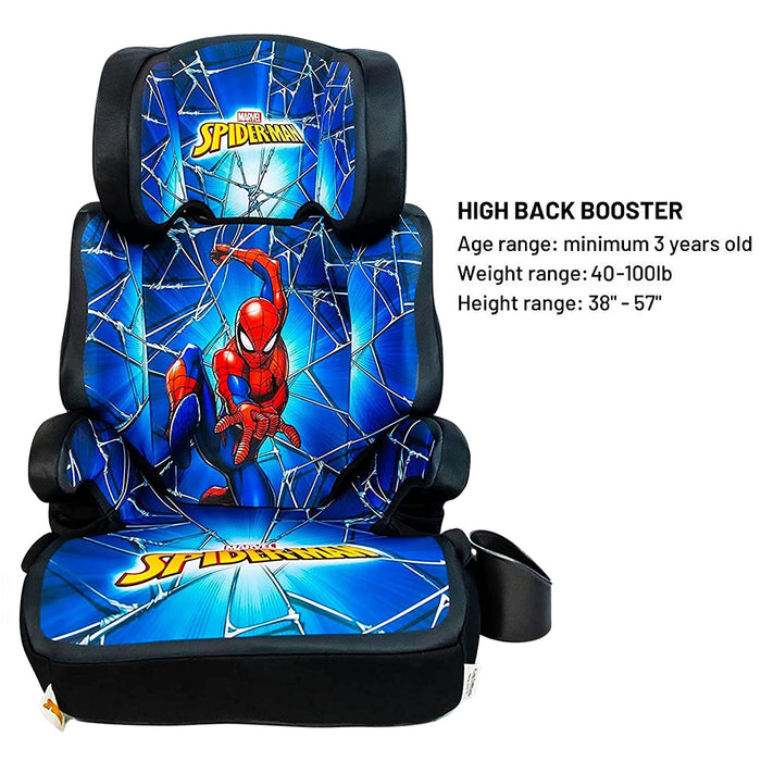 Spider-Man High Back Booster Car Seat, Spider-Man Blue Suit