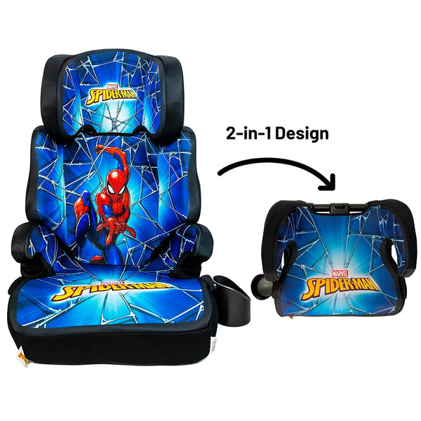 Backless Booster Spiderman Car Seat With Cup Holder Cup Holder