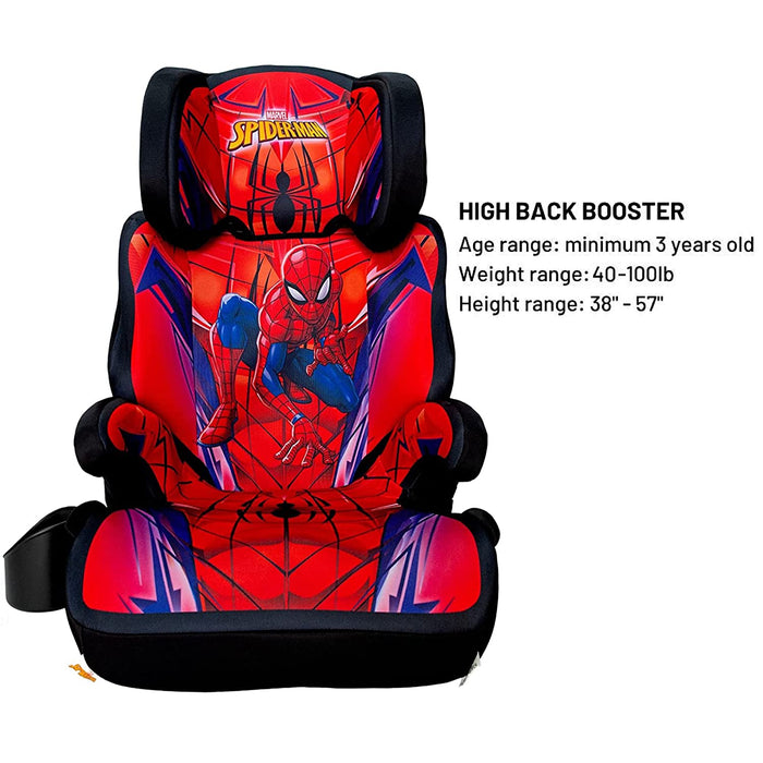 Spider-Man High Back Booster Car Seat, Spider-Man Suit